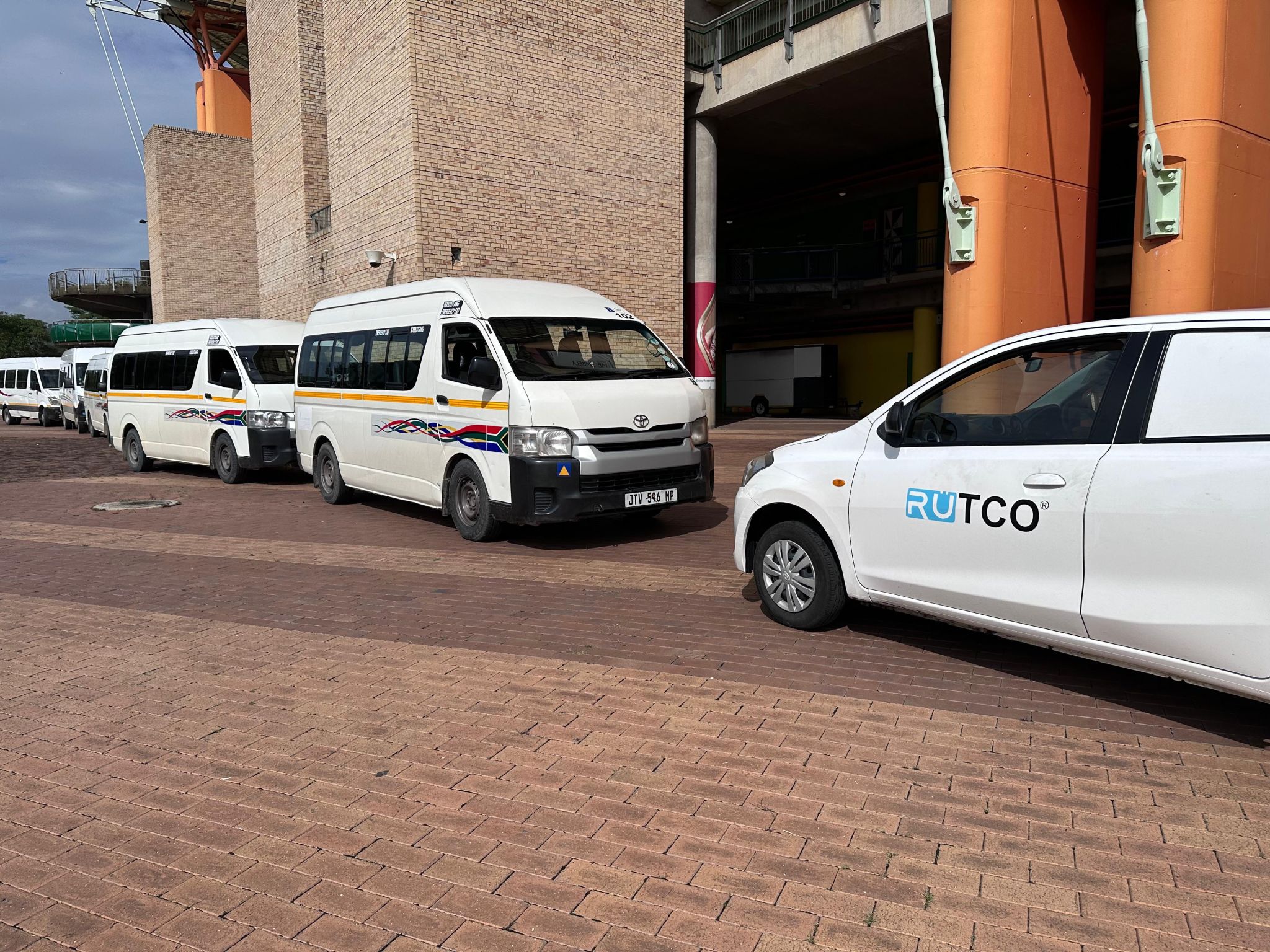 RUTCO vehicle alongside TopStar association taxis in Mbombela
